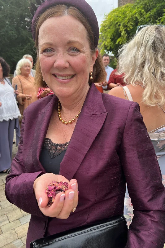 Classic Blazer in Aubergine Fashion Women's Blazer