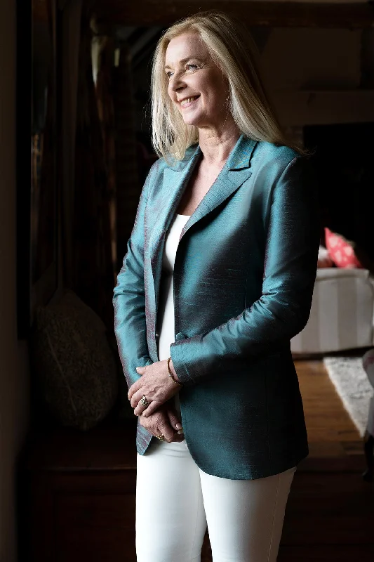 Classic Blazer in Smokey Blue High-End Women's Suit