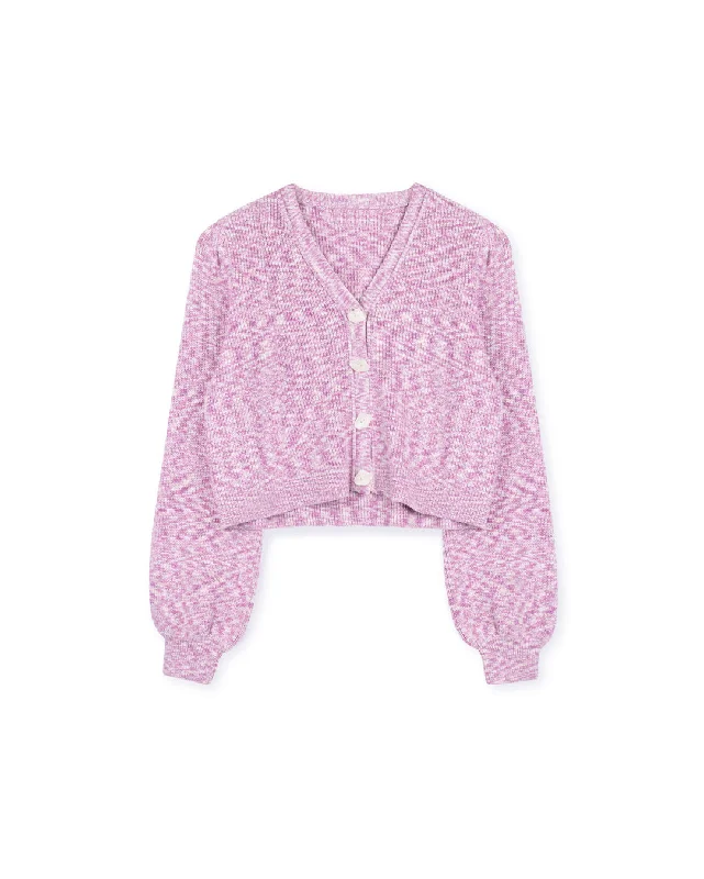 Colorful Heathered Cardigan Hooded Caped Shawl Collar