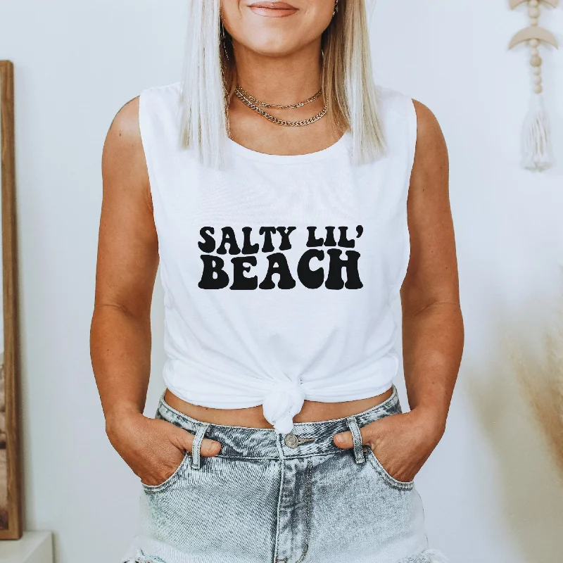 Salty Lil' Beach Bella Canvas Muscle Tank Top neon tank top