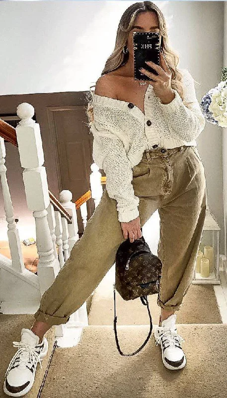 Cropped Cable Cardigan In Cream Beaded Cardigan Sequined Faux Fur