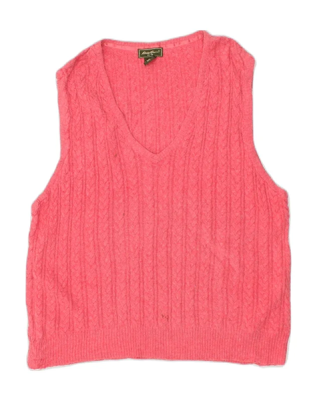EDDIE BAUER Womens Vest Tank Top UK 20 2XL Pink Cotton cotton tank top