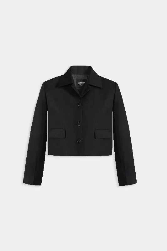 cropped solid blazer Women's Pencil Blazer
