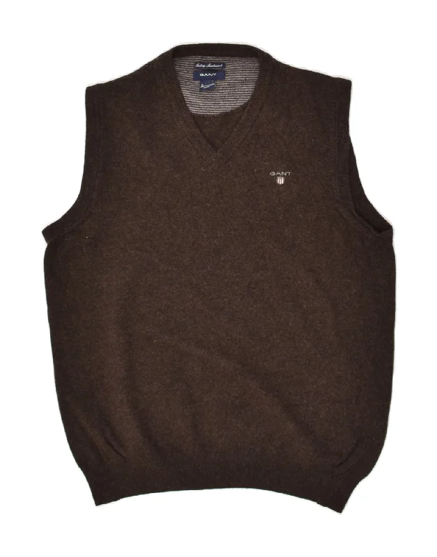 GANT Womens Vest Tank Top 3XL Brown Wool grey tank top