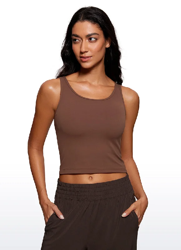 Butterluxe Double Lined Scoop Neck Tank Top playful tank top