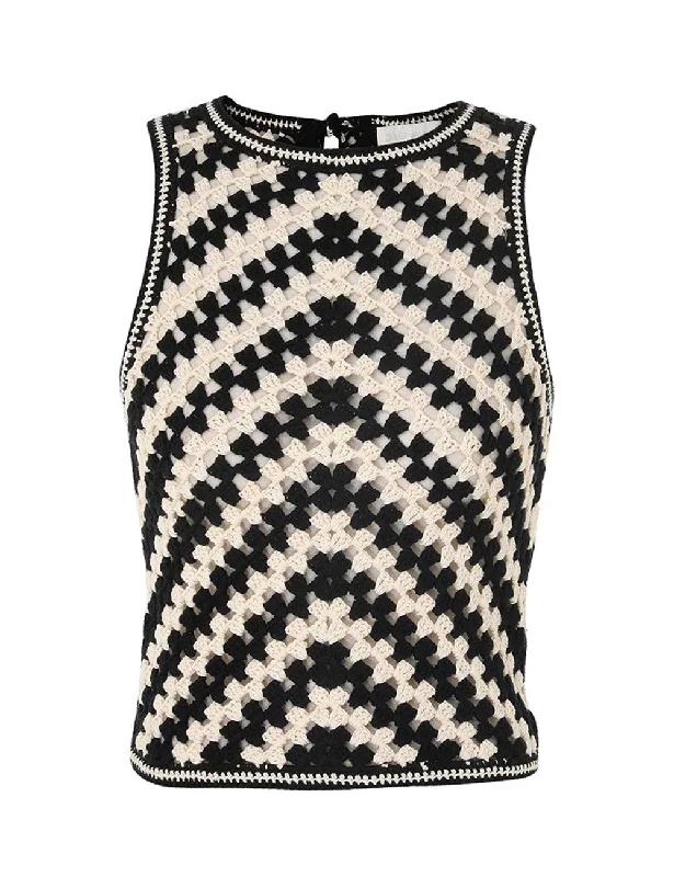 Halliday Hand Crochet Tank Top playful tank top