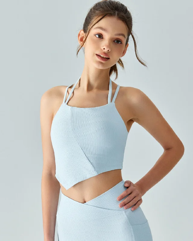 Ivy Tank Top - Powder Blue cropped tank top