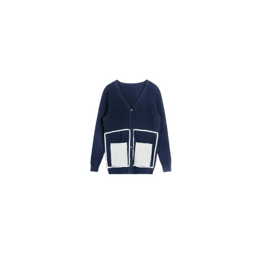 Knit Pocket Trimmed Cardigan Elasticated Padded Insulated
