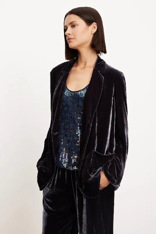 KYLA SILK VELVET BLAZER Women's Casual Suit