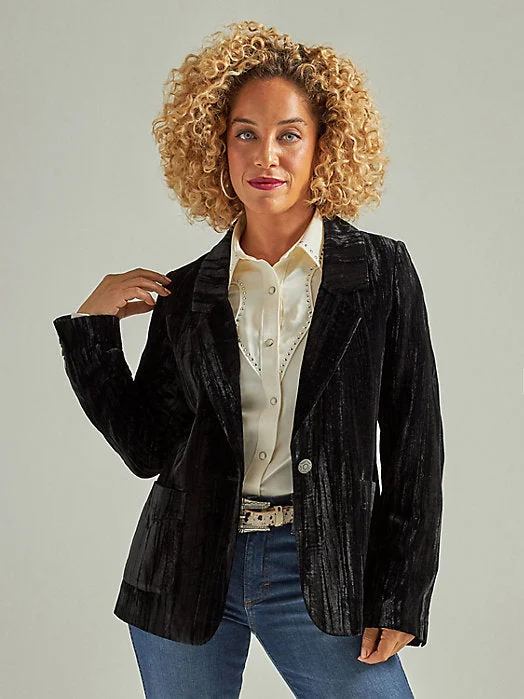 Kylie Black Blazer Women's Handmade Blazer