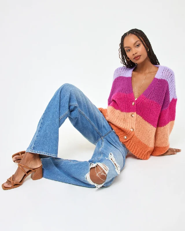 Lido Cardigan Denim Fabric Leather Fabric Suede Fabric