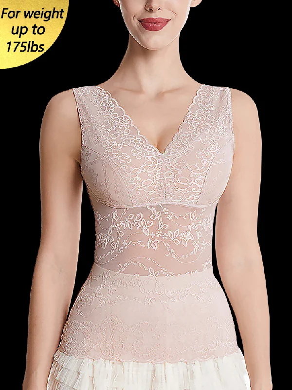 Mulberry Silk Lace Soft Wireless Bra Tank Top stylish tank top