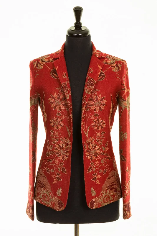 Nina Blazer in Rich Ruby Women's High-End Blazer
