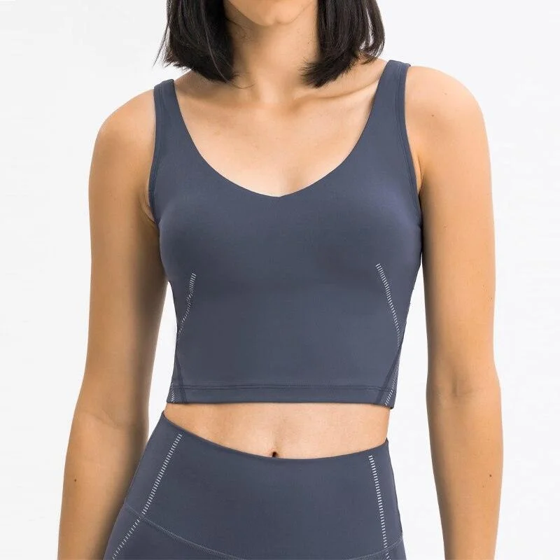 PURE Crop Tank Top Bra modal blend tank