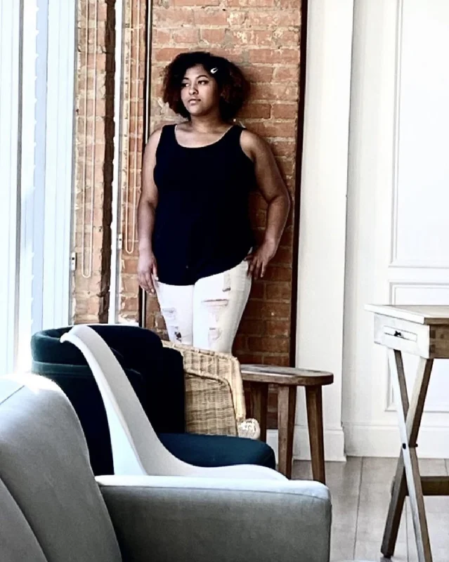 Real Modal Sleeveless Tank Tops bold tank top