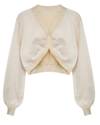 Rounded Crop Cardigan Lightweight Heavyweight Midweight