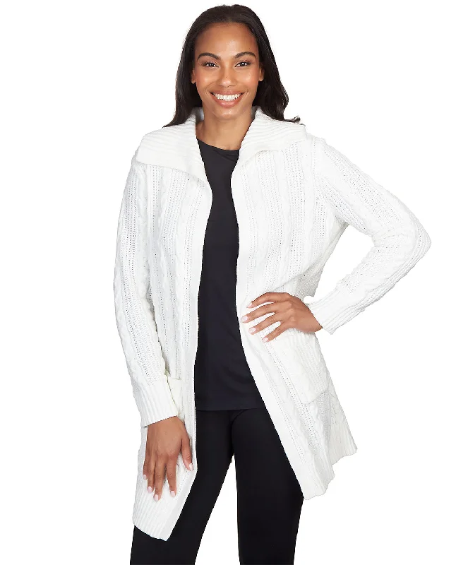 Ruby Road Spot-On Chenille Cardigan Open Front Closed Front Wrap Front