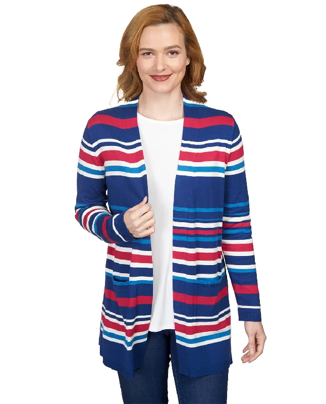 Ruby Road Key Items Colorblock Cardigan Wool Fabric Cashmere Fabric Tweed Fabric