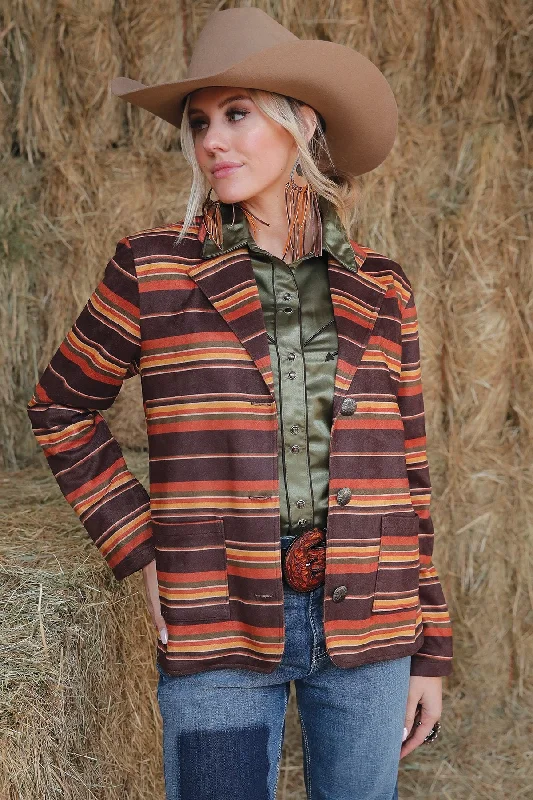 Serape Faux Suede Women's Blazer Women's Handmade Blazer