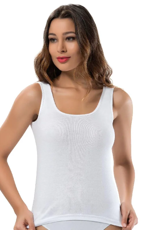 SIMPLE BASIC WIDE STRAP TANK TOP ED2105 cropped tank top