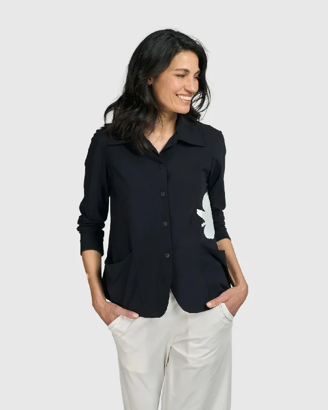 Tekbika Mont Blanc Blazer, Flower Women's Unique Blazer