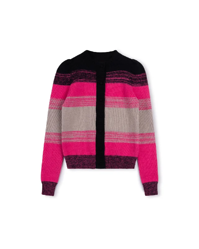 Tri Color Cardigan Knit Fabric Woven Fabric Fleece Fabric