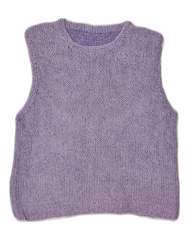 VINTAGE Womens Vest Tank Top UK 14 Medium Purple cozy tank top