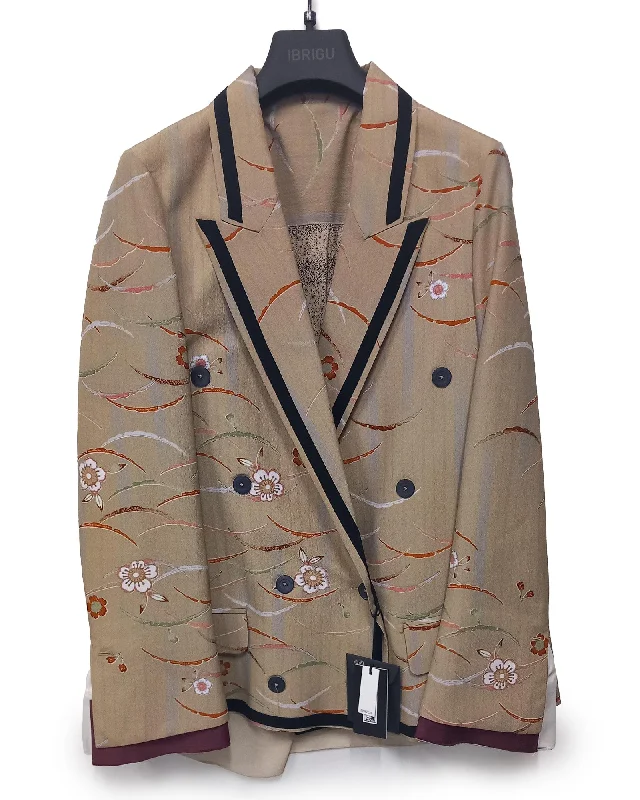 Kimono Blazer Women's Patchwork Suit