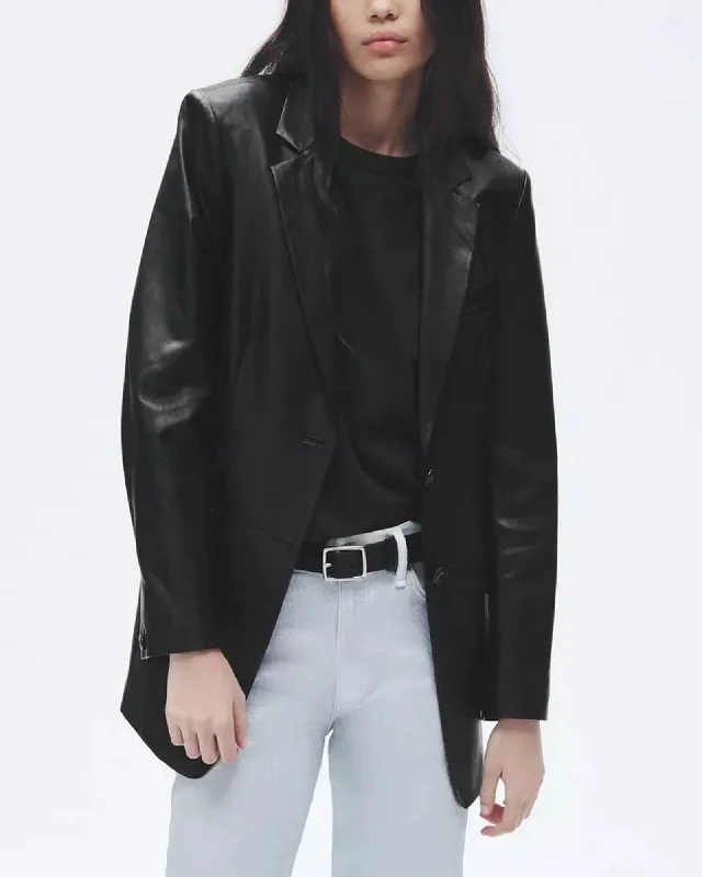 Charles Leather Blazer Women's Luxurious Jacket