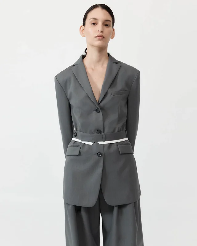 Belted Blazer Women's Vintage Suit