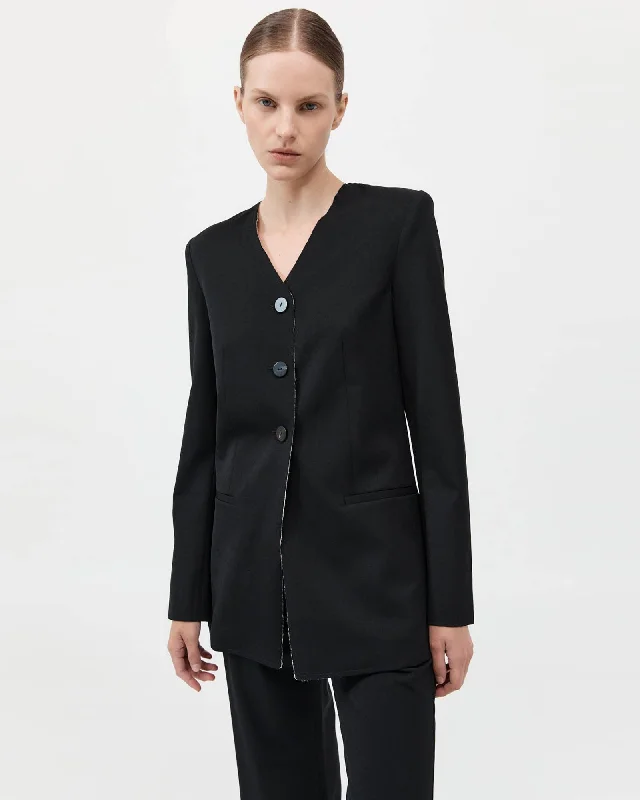 Raw Edge Blazer Women's Vintage Suit