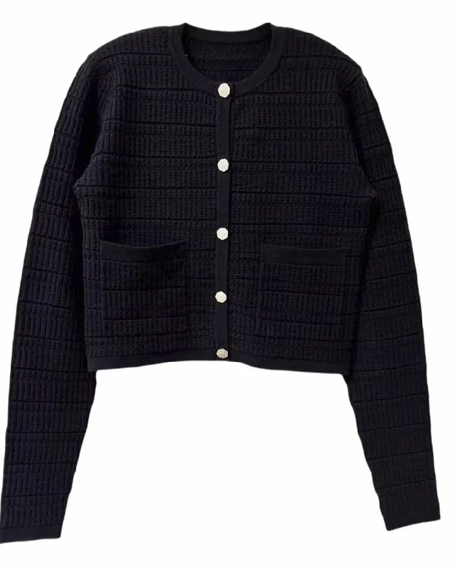 Walt Knit Cardigan Satin Blend Silk Blend Wool Blend