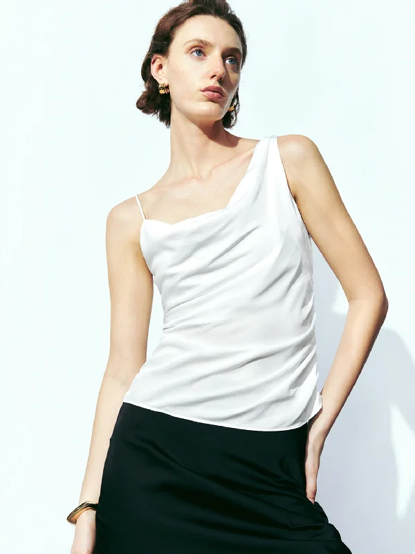 Cowl Neck  Short Camis & Cami Tops lime green tank