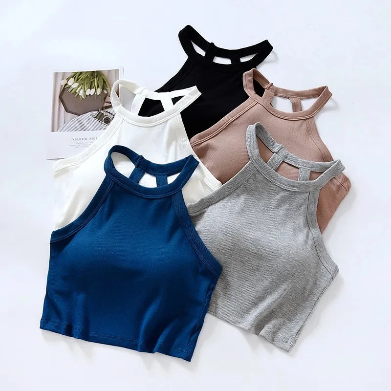 Jenny Tank Tops with Inbuilt Bra peekaboo tank top