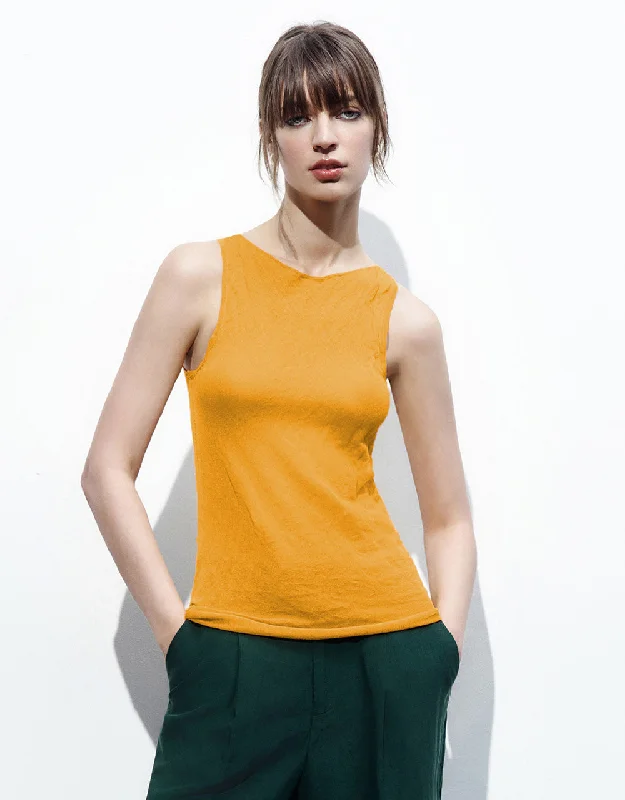 Off-Shoulder Knitted Tank Top relaxed fit tank